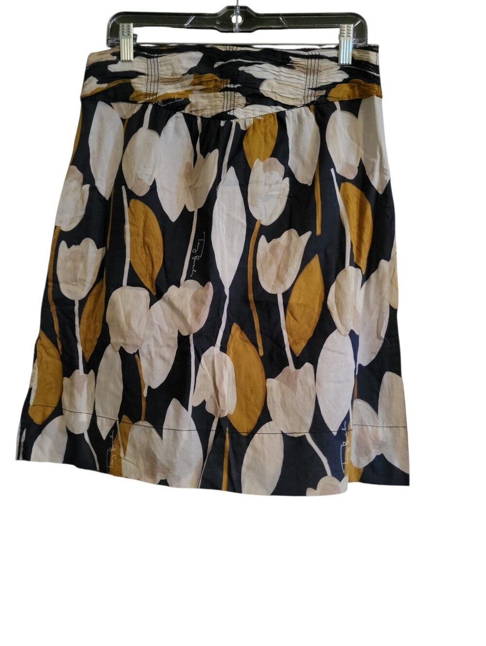 Tory Burch Floral Tulip-Print A-Line Skirt sz 10